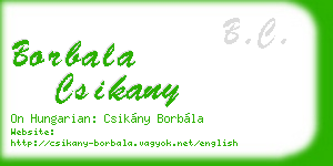 borbala csikany business card